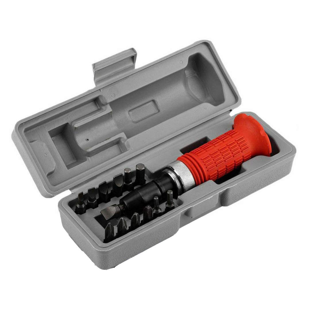 SENRISE Impact Screwdriver Set 14PCS 1/4" Impact Driver Bit Set Slotted, Phillips & Hex with Soft-Grip for Home and Professional Repairs