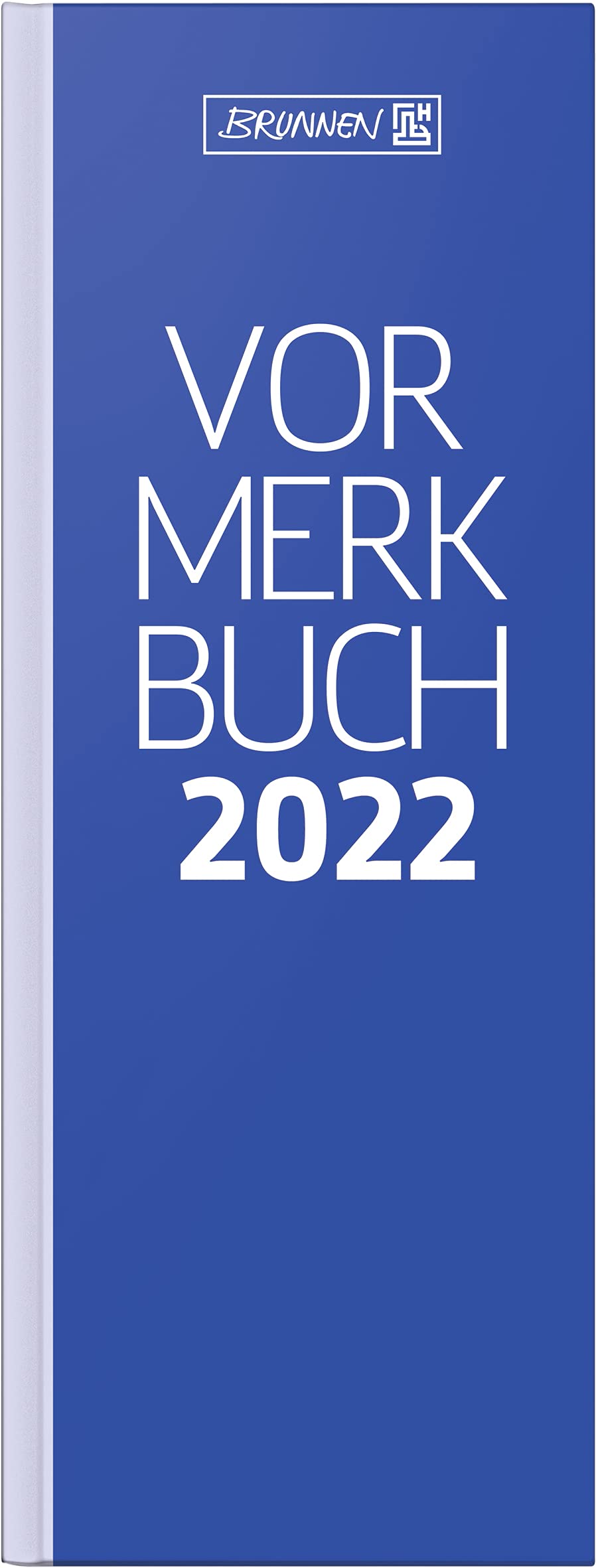 BRUNNEN 1078402302 Desk Calendar/Preventer Book Model 784, 1 Page = 2 Days, 11.0 x 29.7 cm, Blue Ceiling Band, Calendar 2022