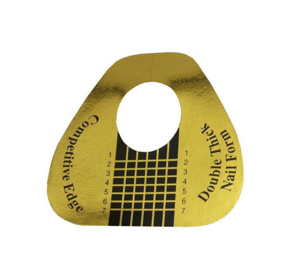 AKOAK 100 Pieces Horseshoe-shaped Nail Art Acrylic Nail/UV GEL Nail Extention Tips Form Guide Sticker : Beauty