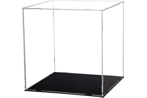 Evron Display Case for Collectibles Assemble Clear Acrylic Box Alternative Glass Case for Display Action Figures Home Storage & Organizing Toys (3x3x3 inch; 7.5x7.5x7.5 cm)