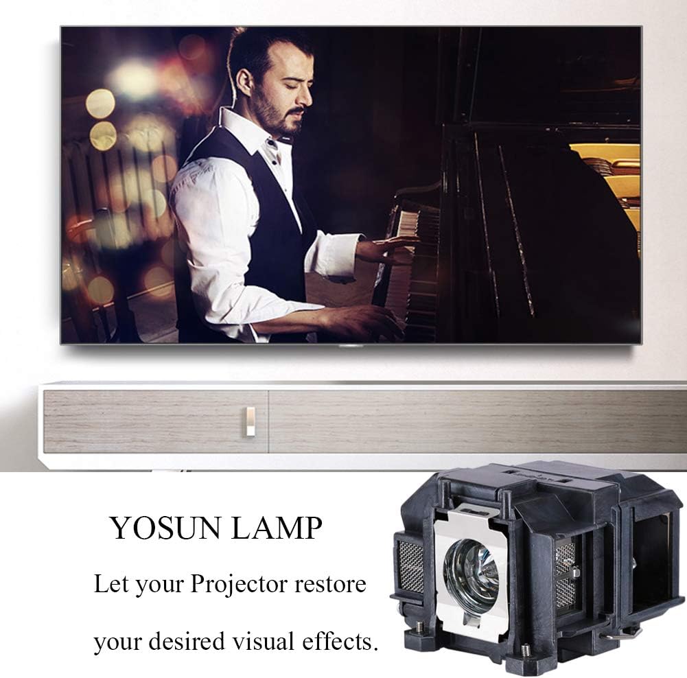 YOSUN v13h010l67 Projector Lamp for epson elplp67 ex5210 ex7210 ex3210 ex3212 vs210 vs220 s11 x12 x15 eb-s02 eb-w12 PowerLite Home Cinema 500 707 710hd 750hd Replacement Projector Lamp Bulb: Home Audio & Theater