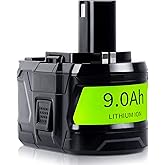 【Upgrade!】 CaliHutt 18V 9.0Ah Replace Battery for Ryobi ONE+ Plus 18V Battery High Capacity 18V Lithium-Ion Battery P102 P104 P105 P106 P108 P107 P109 for Cordless Power Tools