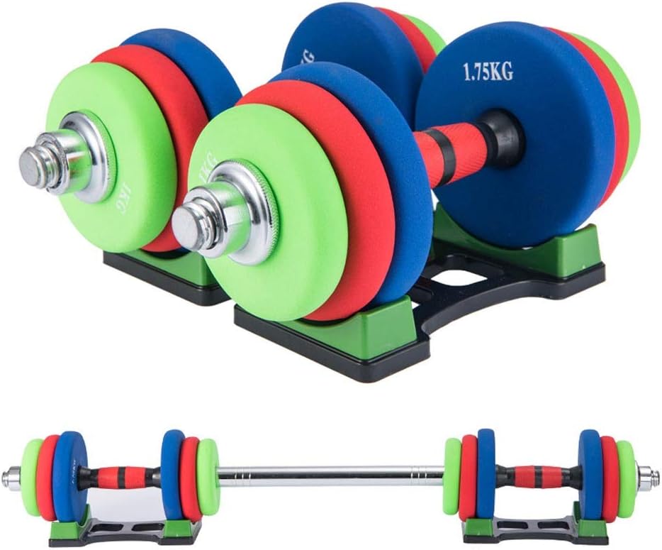 YBYB Dumbbell Dumbbells 1 Pair Color Frosted Dumbbells with Stand Adjustable Dumbbell Barbell Set Dip Exercise Arm Fitness Equipment Men