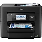 Epson Workforce Pro WF-4833 Wireless All-in-One Color Inkjet Printer, Black - Print Scan Copy Fax - 4.3" LCD, 25 ppm, 4800x2400 dpi, Auto 2-Sided Printing, 50-Sheet ADF, 500-Sheet, Ethernet, DAODYANG