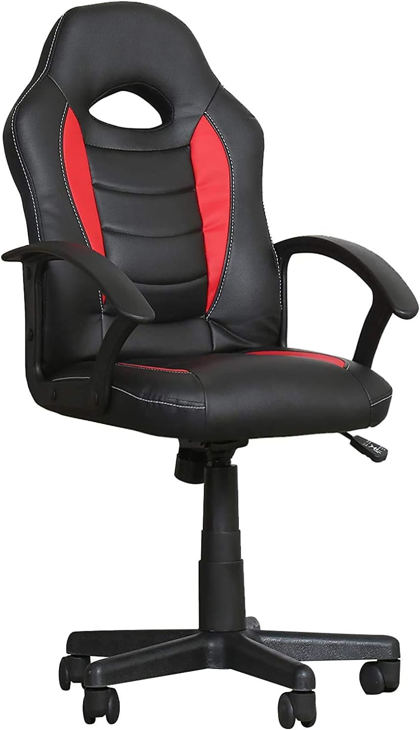 Homewell Kinder Lernstuhl - Höhenverstellbarer Studienstuhl Mit Armlehnen Grau/Rosa