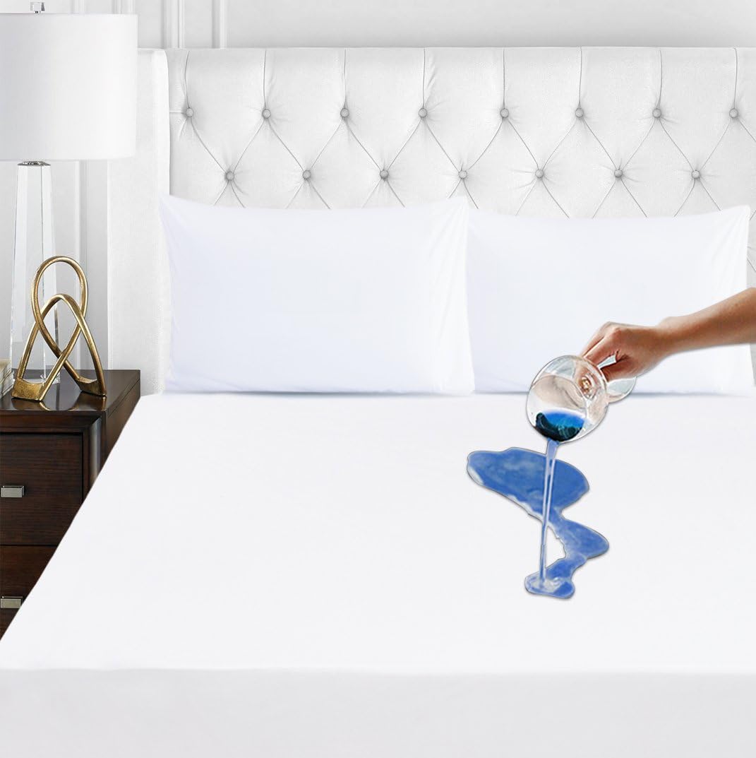 Hokly Mattress Protector Full Size Breathable Dust Proof Cotton Mattress Pad Cover Vinyl Free