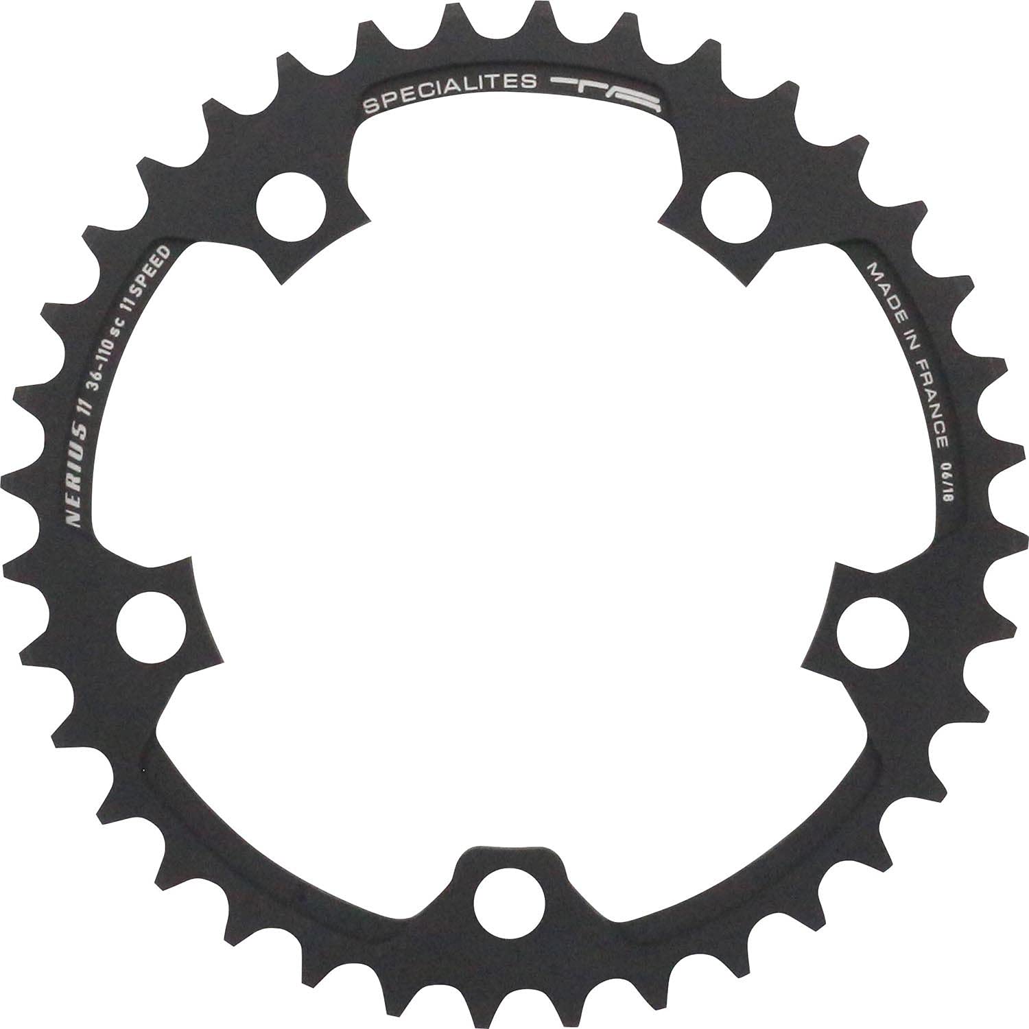 Spécialités TA Nerius 11 Speed Campagnolo Compact 110pcd Offset Chainring, Inner 42t, Black
