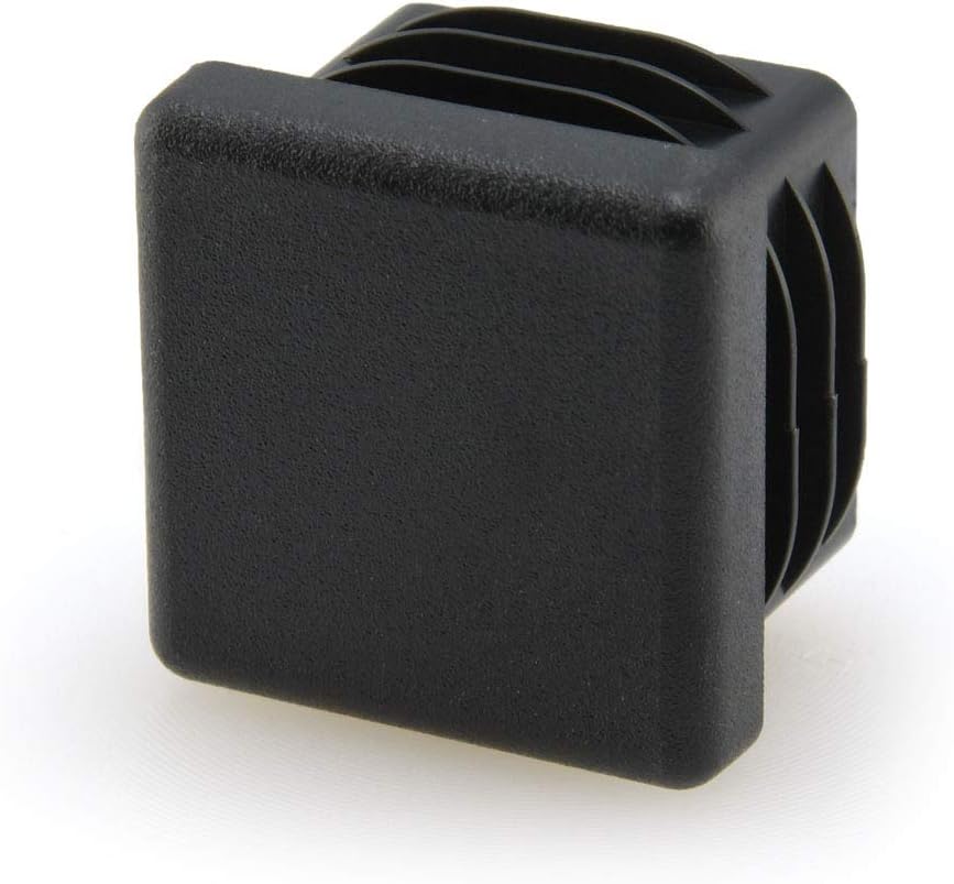 GoodGlides 4 x plastic plug black tube insert square 25 mm x 25 mm chair glide