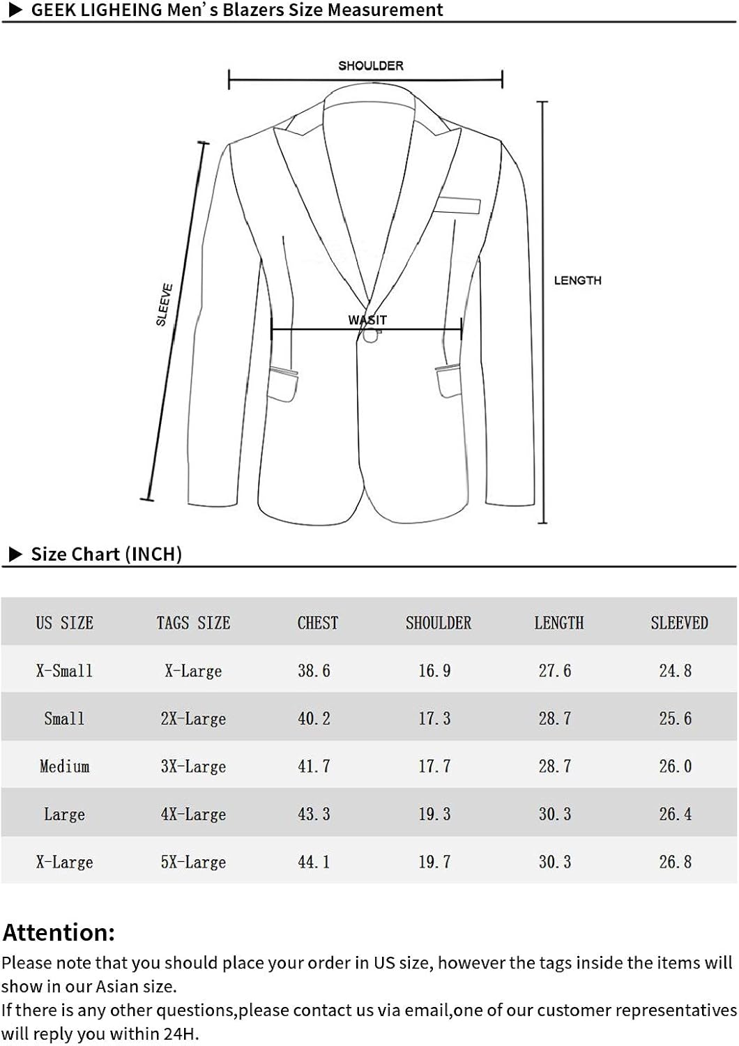 GEEK LIGHTING Slim Fit Single One Button Blazer Jackets for Men at  Men’s Clothing store