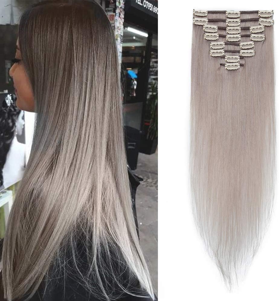 Extensions à Clips Cheveux Naturels Remy - 41cm, 46cm, 51cm - 8 Bandes Avec 18 Clips - Neuves