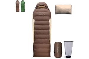 SYWSKW Down Sleeping Bag for Backpacking with Pillow, Envelope Ultraight Sleeping Bag for Camping and Hiking Outdoor with 680
