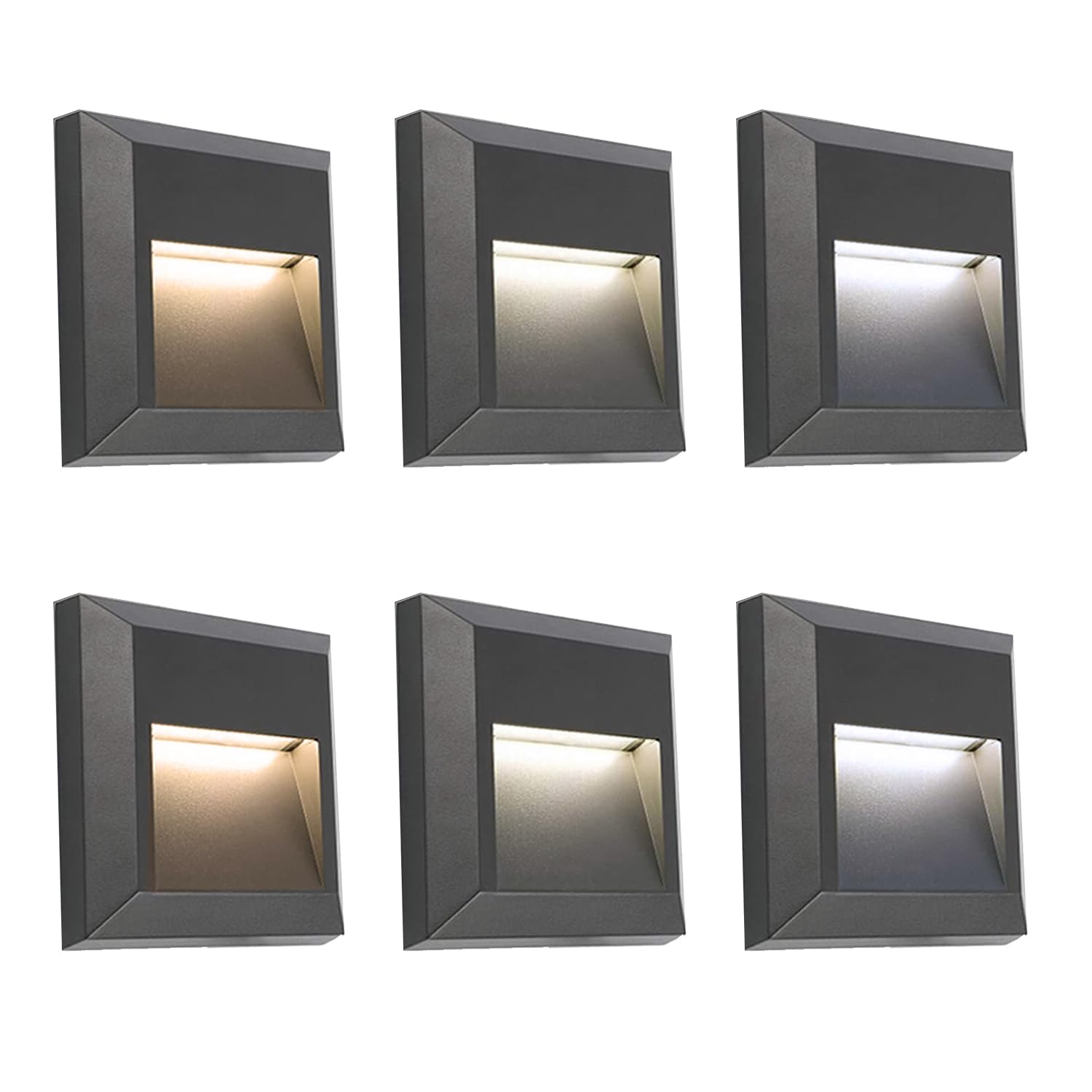 Photo 1 of ***MISSING PARTS***
ZONK LED Indoor Outdoor Step Lights, Dimmable Upgraded 3 Color Landscape Pathway Stair Light, IP65 Waterproof Stairway Lighting, Deck Light, Retaining Wall Lights, 6 Pack