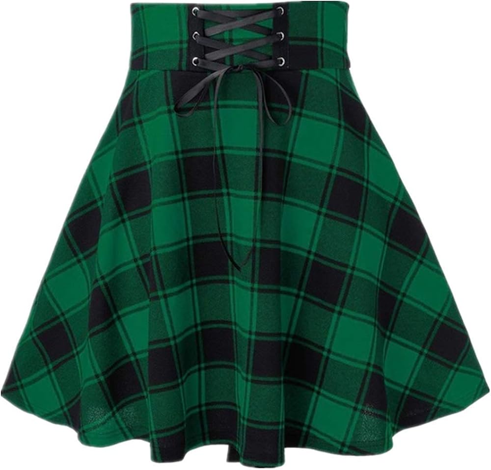 Damen Winter-Maxirock Aus Weicher Wolle, Kariert, Hohe Taille, A-Line Schnitt – Elegant & Retro