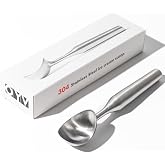 OYV 304 Stainless Steel Ice Cream Scoop, Heavy Duty, Ergonomic Handle | One-Piece Design, Supports Up To 88.2 lb(40 kg), Rust Resistant, Dishwasher Safe