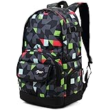 Ricky-H Lifestyleのリュック 25L バックパック 15.6インチノートパソコン入れ 軽量 防水 丈夫で長持ち，アウトドアースポーツ 通勤 旅行 通学 男女兼用 (赤い色)