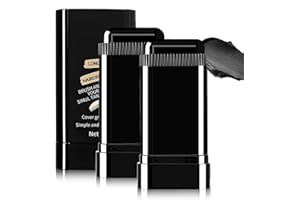 FHH Safe and Convenient Comb Hair Dye Stick, White Hair Cover Stick, 2-in-1 Convenient Instant Dyeing, Waterproof and Sweat Proof, Quick Root Dressing (Black) c