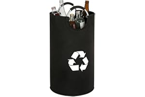 Reusable Recycling Bags with Handle, 82L Oxford Waterproof Foldable Container, Indoor Recycling Bin, Recycle Bin for Kitchen,