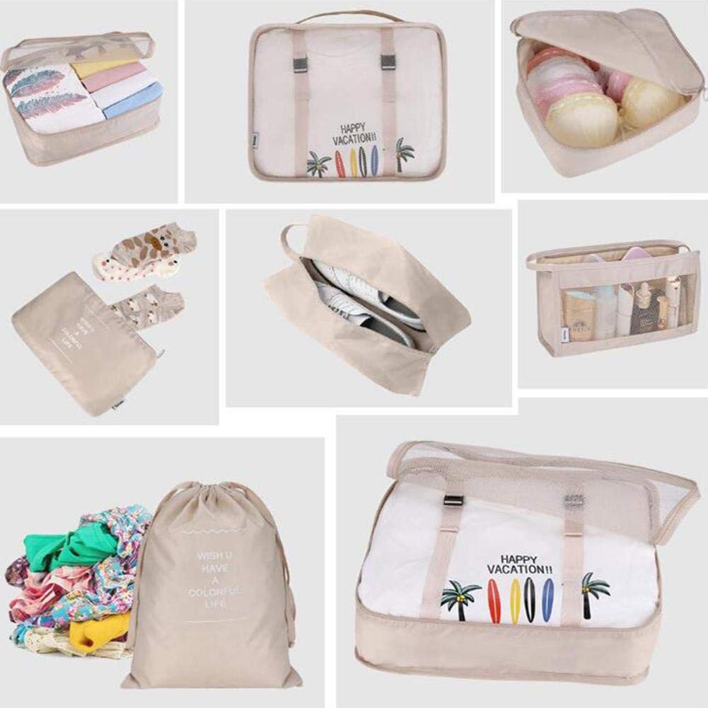 Conjunto de 8 piezas de cubos de organizador de viaje conjunto de