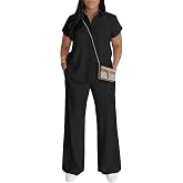 Ulovmi Women's Summer 2 Piece Outfits lounge Short Sleeve Button Down Crop Top Wide Leg Long pants sets