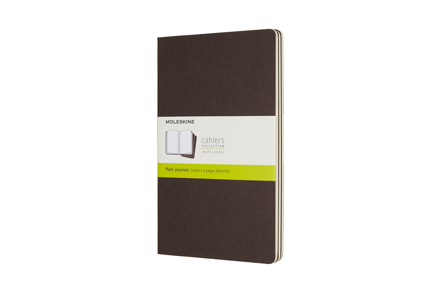 Moleskine CH018P2 Large Plain Cahier Journal - Coffee Brown (Pack of 3)
