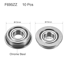 uxcell F695ZZ Flanged Ball Bearing 5x13x4mm Double