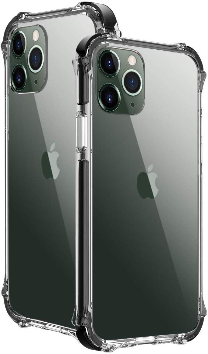 Vaku Luxos® Back Cover Case for iPhone 11 Pro, High-Drop Crash-Proof Ultra Guard Series Three Layer Protection TPU Back Cover (5.8 inch/ 2019 Released) - Trans Black