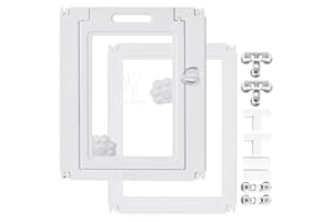 AMBELNY 2Pcs Panel Extention Kits-Clear Acrylic Plastic Dog Door+Panel Indoor,for Puppy Cat Bunny Pet Pen