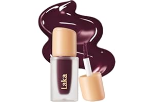 Laka Fruity Glam Lip Tint Mini, 1.9g/0.07oz, Glowing Lip Stain with Wide Color Spectrum, Hydrating & Lightweight Texture, Long-Lasting Bold Stain, Non-Sticky, Vegan, K-Beauty (#123 Unsweet berry)