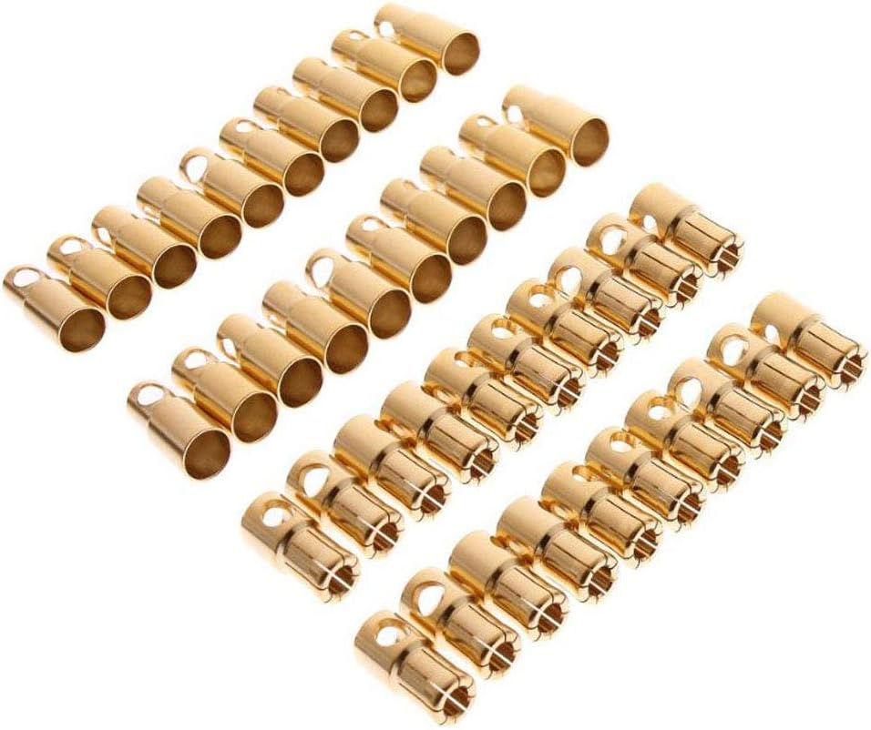 FLY RC 20 works Gold-Plated 6.0mm 6mm Male Female Banana Plug Bullet Connector for ESC Motor Lipo Battery