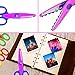 E-More Safe Paper Decorative Edging Scissors Scrapbooking Edger Scissors Art Creative Crafts Scissors Wave Edge Cutters Great for Teachers Students Kids Design (6 Pack)