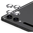 Zeking (2 Set for Samsung Galaxy Tab S9 Plus / S9 Ultra Camera Lens Protector, Scratch-Resistant HD Clarity Ultra-Thin 9H Tempered Glass with Aluminum Edging, Individual Metal Lens Cover (Silver)
