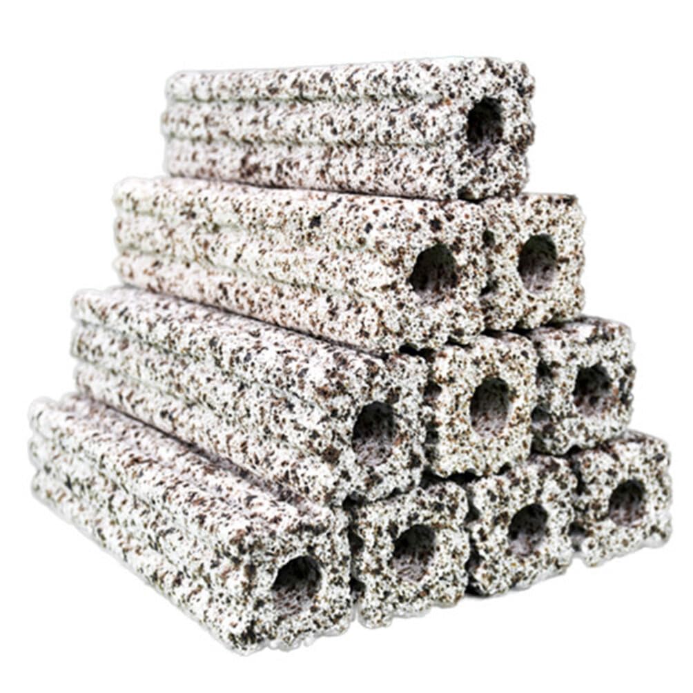 POPETPOP Aquarium Filter Block Aquarium Filter Media 10pcs Ceramic Bio Media Blocks Reusable Fish Tank Filter Media Filtration Material for Sump Tank Pond Fish Tank Fish Tank Filter Media