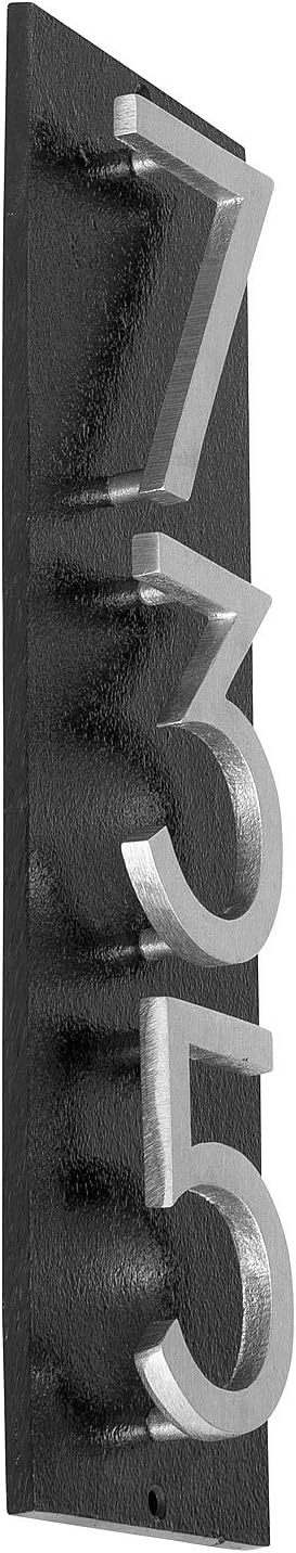 Address Signs - Montague Metal Products Floating Modern 3‘’ Number Vertical Address Plaque-Assembled-Address Sign-House numbers sign-Aluminum-Easy to Install-Vertical-3 Digit