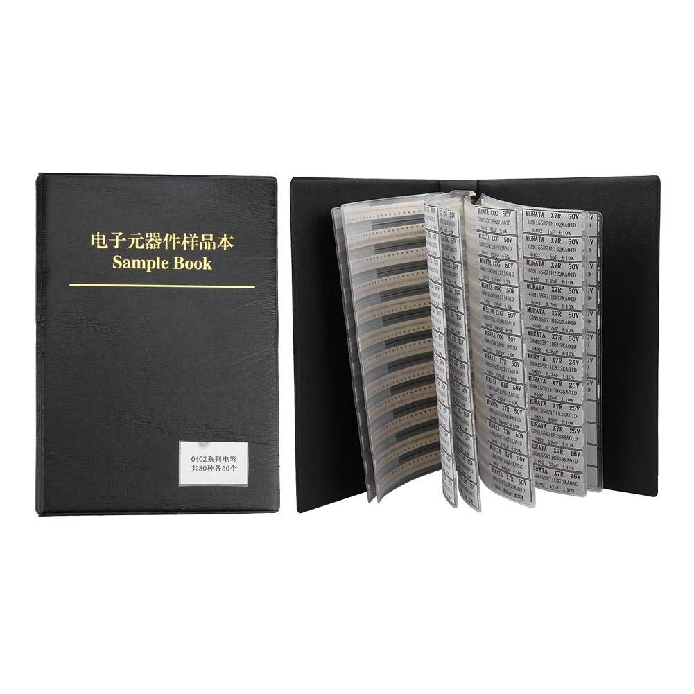 0402 Resistor Assorted Sample Book 80 Values Black Electronic Components Assorted Kits Sample Book Kit