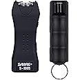 SABRE Self-Defense Kit with Pepper Spray and Stun Gun with Flashlight, 25 Bursts, 10-Foot (3-Meter) Range, Painful µC Charge, 120 Lumens, Rechargeable Battery, Safety Switch
