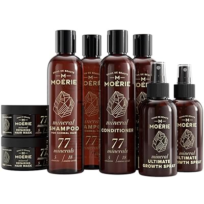 Buy Moerie Mineral Shampoo And Conditioner Plus Hair Mask And Hair Spray Mega Pack The Ultimate Hair Care Set For Longer Thicker Fuller Hair Vegan Hair Products Paraben