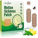 BONIORRI Motion Sickness Patches - Sea Sickness Patches for Cruise, Seasickness Patch Non Drowsy Behind Ear for Car, Sea, Air Sickness, Travel Essentials for Adults and Kids. 12 Count