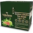 VIDA FARM 50 Premium Guava Leaf Tea Bags, Zero Sugar Tea, Handpicked, 100% Pure and Natural Guava Leaves, Non-GMO, No Caffeine, Gluten-Free, Vegan