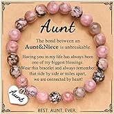 Kilener Auntie Gifts Bracelet from Niece - Mothers Day & Birthday Gift for Aunt - Beaded Bracelet for Women