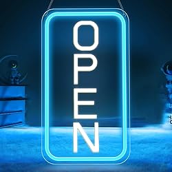 ROLANCHE Open Signs for Business, 16"x 9" LED Neon
