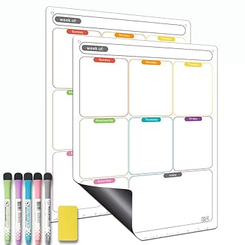 Calendario de borrado en seco, juego de calendario magnético para ...