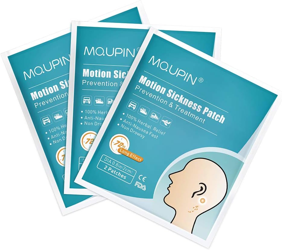 MQUPIN® Motion Sickness Patch Anti-Nausea Relief Vomiting Nausea Dizziness, Sea Sickness Patch 100% Natural Herb Treatment - Image 4