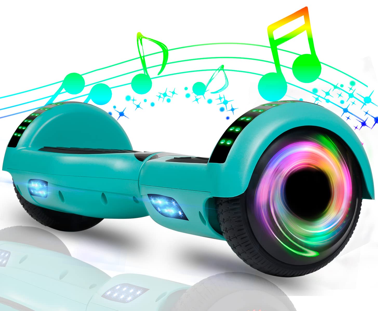 Scooter CBD con luces LED de colores, ruedas de 6,5 pulgadas, scooter de motor dual de 300 W para niños, niñas, niños y adultos, todas las edades