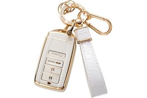 CACARLIKE for Acura Key Fob Cover with Acura Keychain, Car Key Fob Case Compatible with Acura CDX RDX RLX NSX TLX TLX-L Smart Key Protector Holder