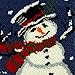 glitzhome Hooked Christmas Stocking, 19