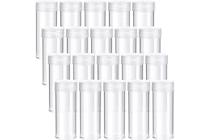 Qunclay 45 Pcs Quarter Tubes for Coins Clear Plastic Quarter Storage Tubes with Screw Lid Containers for Coins Collection Supplies (3 x 1 Inch)
