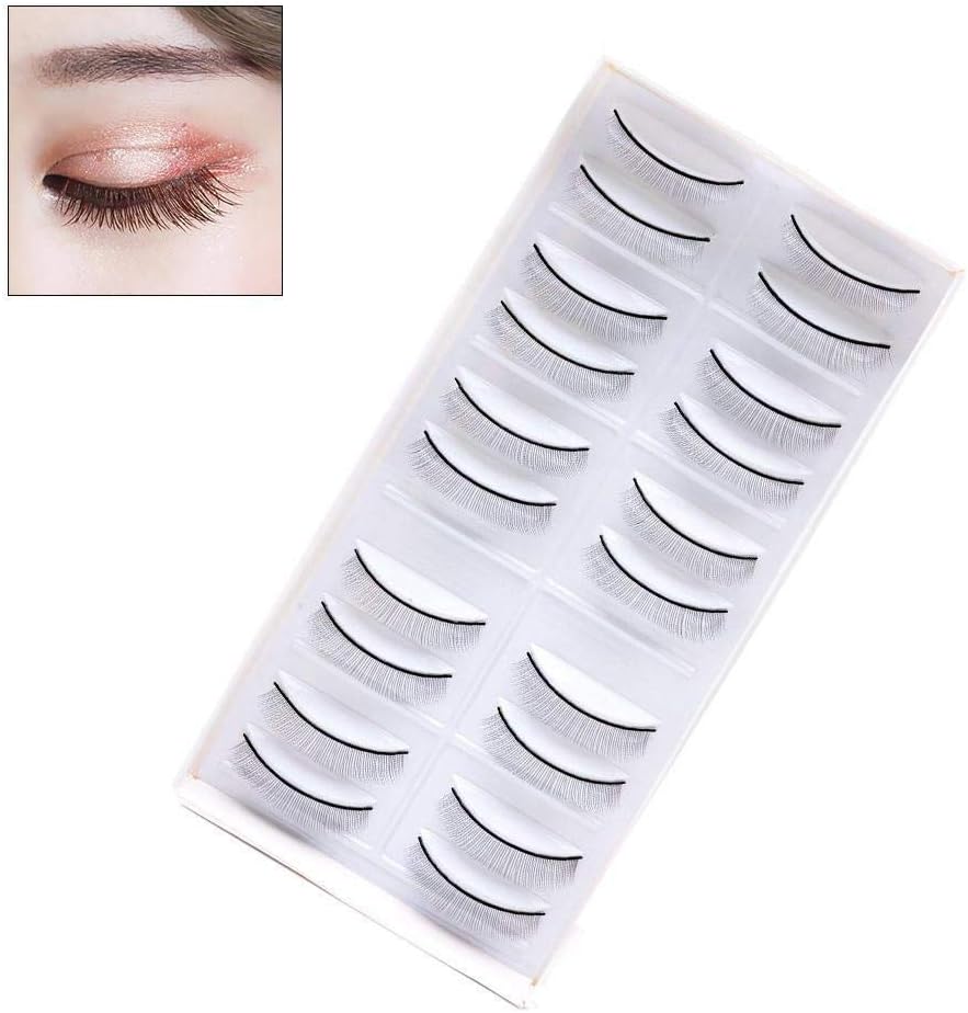 10Pairs Artificial Fiber False Eyelashes Extension Fake Adhesive Practice Lashes