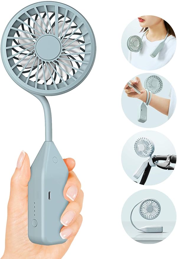 Mini-Ventilator Mit Clip - 360° Drehbar, Leise & USB-ladbar Für Schreibtisch, Kinderwagen & Reisen