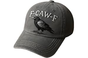 F-Caw-F Crow Hat, Vintage Gothic Black Bird Fcawf Cap, Adjustable Vintage Baseball Cap Boy Men Father Gifts