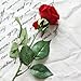 Lovemat 12 PCS Real Touch Latex PU Roses Artificial Flowers for Wedding Home Decor (red)